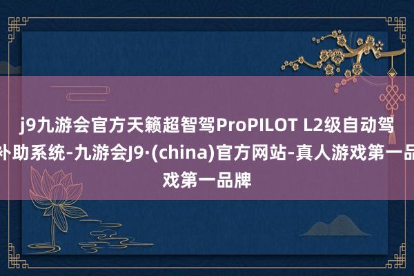 j9九游会官方天籁超智驾ProPILOT L2级自动驾驶补助系统-九游会J9·(china)官方网站-真人游戏第一品牌