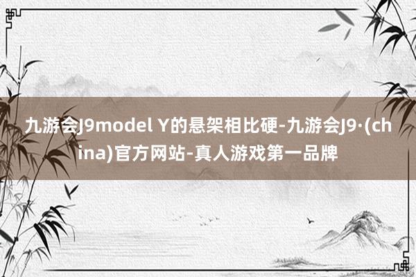 九游会J9model Y的悬架相比硬-九游会J9·(china)官方网站-真人游戏第一品牌